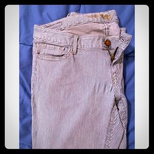 Express Size 12 Pinstripe Straight Leg Jeans